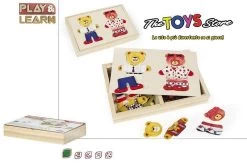 Puzzle In Legno- Gioco Vesti L'Orso