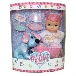 Bambola 34 Cm Love, Bambolotto Con Cagnolino Interattivo