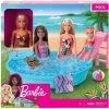 MATTEL Barbie In Piscina, Bambola Con Costume E Accessori