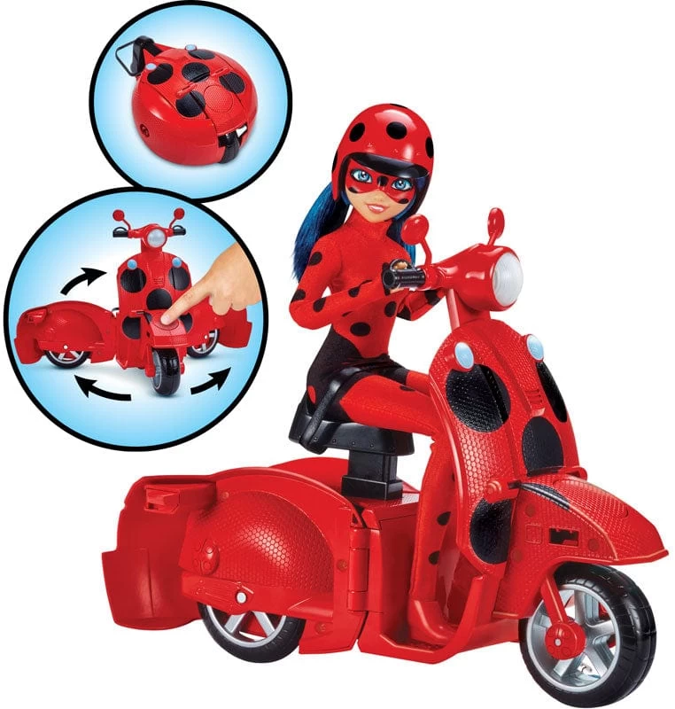 Bandai Miraculous Ladybug Bambola Con Scooter Trasformabile - immagine 2