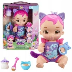 MATTEL Bambola Interattiva Gattina Pappa E Nanna, Bambolotto My Garden Baby