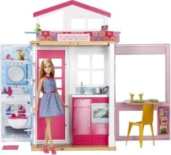 MATTEL Barbie Casa A 2 Piani Con Bambola E Accessori