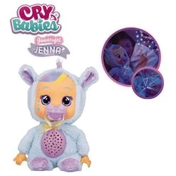 IMC TOYS Cry Babies Jenna Goodnight, Nuova Bambola Con Proiettore Cielo Stellato +18Mesi