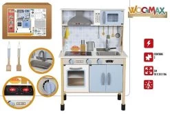 Cucina In Legno Per Bambini Con Luci E Suoni, Altezza 104 Cm