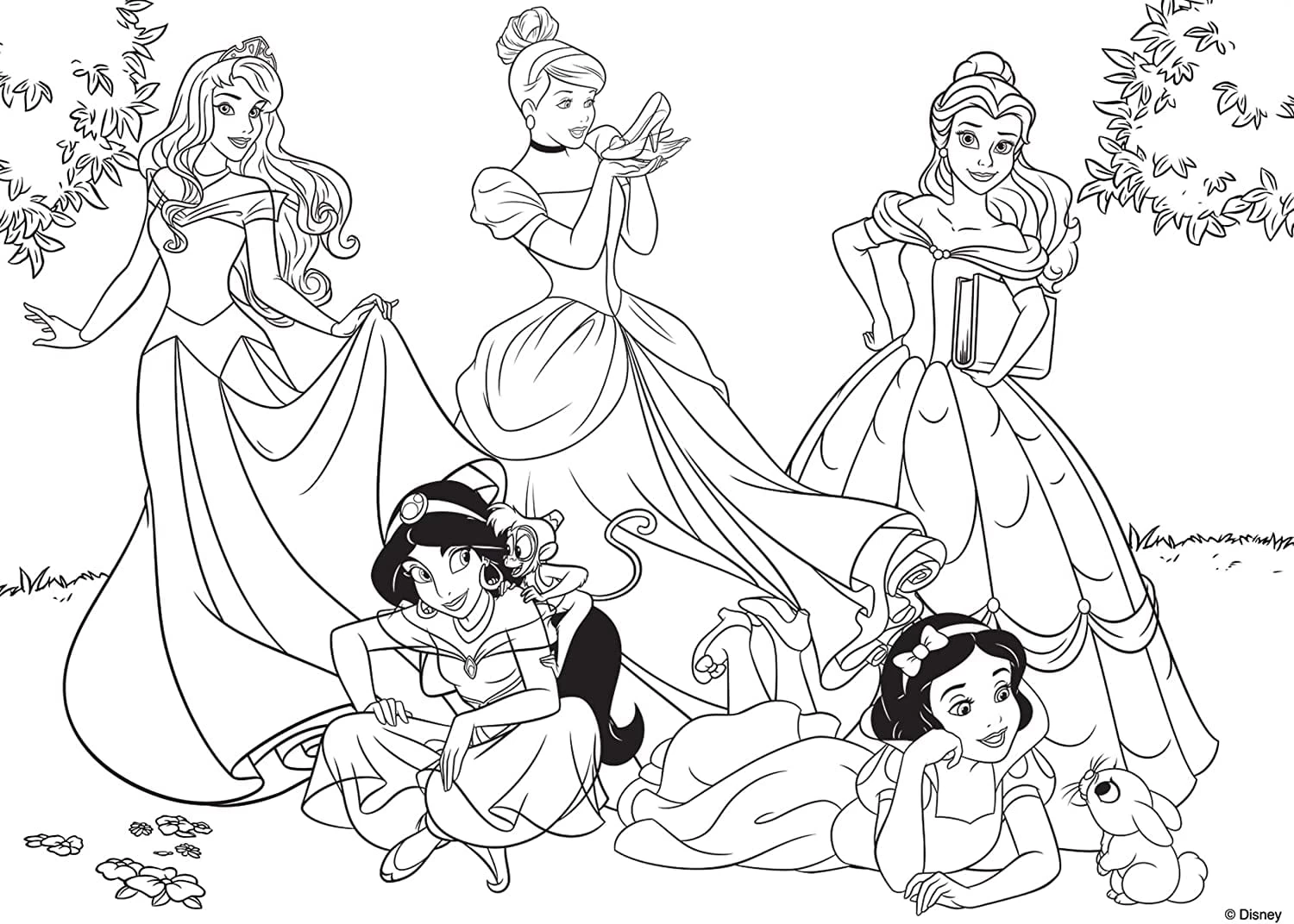 Lisciani Disney Princess Maxi Puzzle Colorabile 2in1 - 108 Pezzi - immagine 2