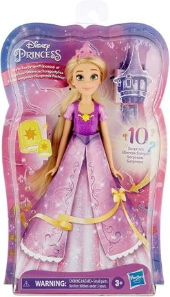 Hasbro Disney Princess Surprise Rapunzel, Bambola Principessa Con 10 Sorprese
