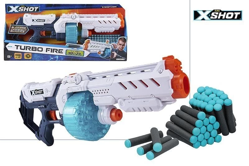 X-Shot Turbo Fire Con 49 Dardi Inclusi