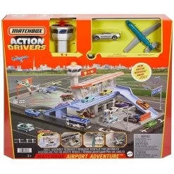 MATTEL Matchbox Action, Playset Aeroporto Con Luci, Suoni E Veicoli