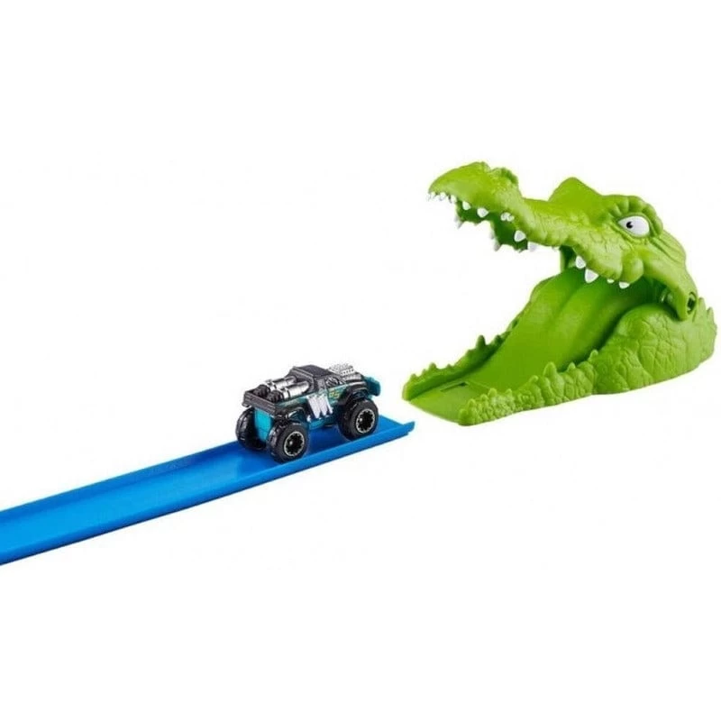 Zuru Pista Macchinine Attacco Del Coccodrillo, Playset Con Monster Truck In Metallo - immagine 2