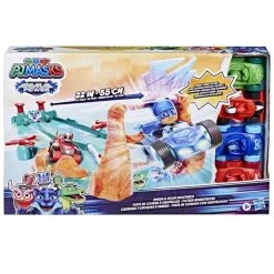 Hasbro Super Pigiamini Animal Power, Pista Con Lanciatore E Veicoli Pj Masks