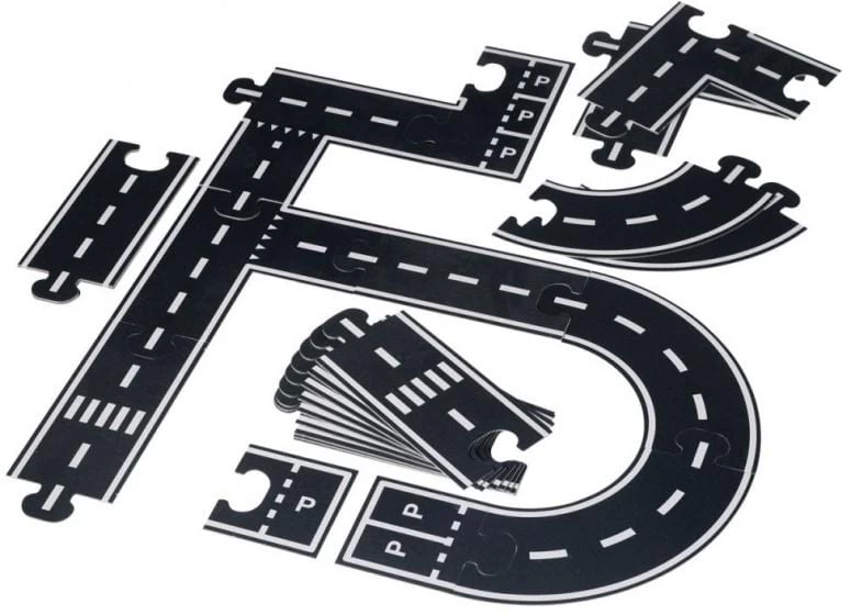 Puzzle Crea Strada Auto E Binari Treno - immagine 3