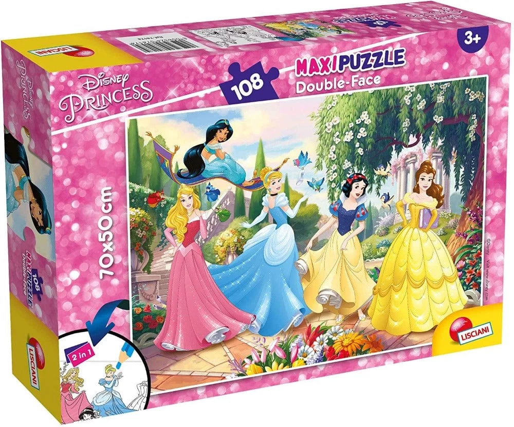 Lisciani Disney Princess Maxi Puzzle Colorabile 2in1 - 108 Pezzi - immagine 5