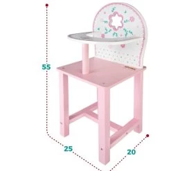 Seggiolone In Legno Per Bambole