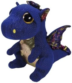 Ty Peluche Occhioni Draghetto Blu Saffire 24 Cm
