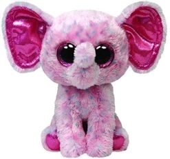 Ty Peluche Occhioni Elefante Rosa Ellie 24 Cm