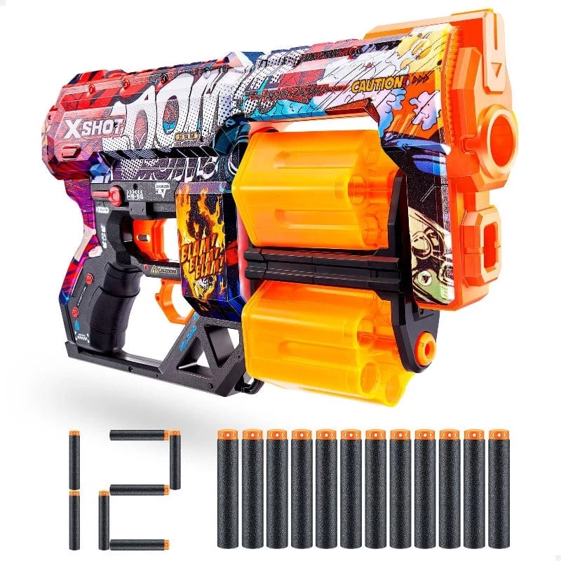 X-Shot Skins, Blaster Serigrafati Con Dardi In Schiuma - immagine 6